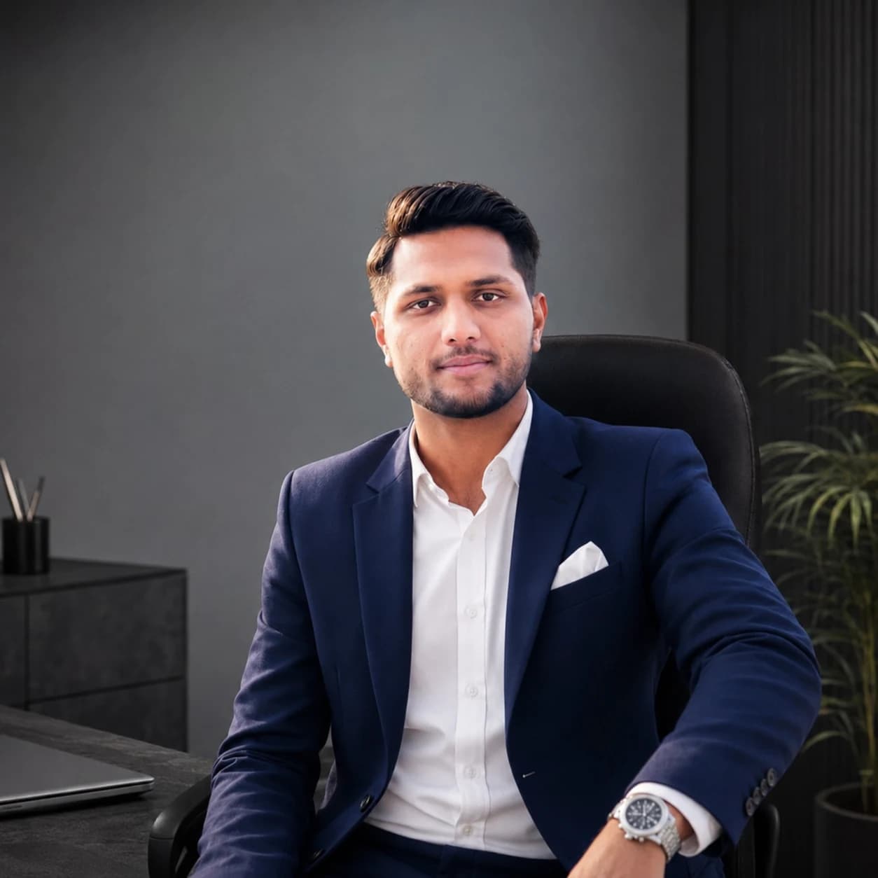 Muzammil Iqbal in his office